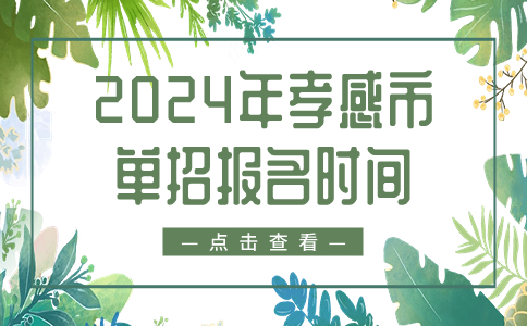 2024年孝感市單招報名時間