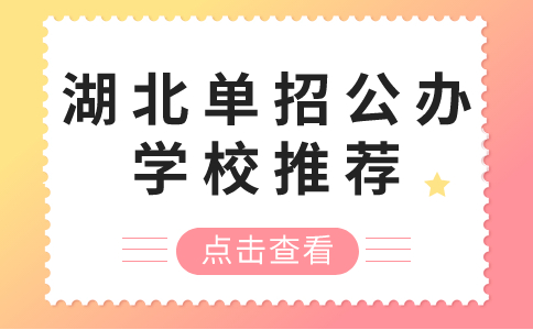 湖北單招公辦學校推薦
