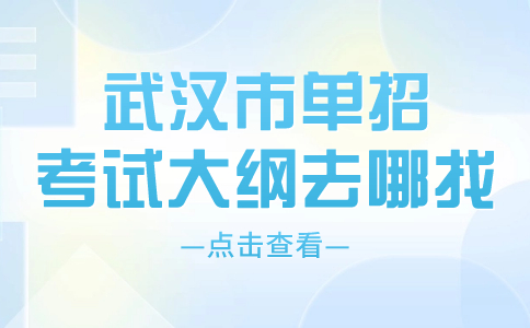 武漢市單招考試大綱去哪找？
