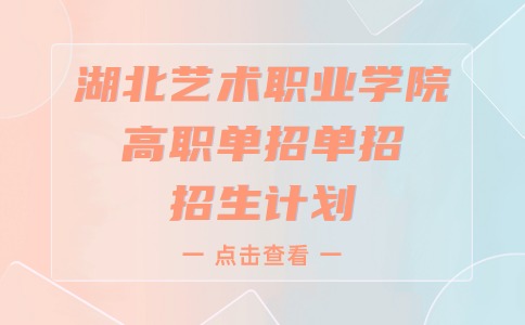 湖北藝術(shù)職業(yè)學(xué)院高職單招單招招生計(jì)劃